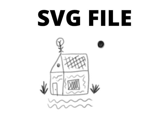 BLACK HOUSE SVG CRAFT FILE DIGITAL ART