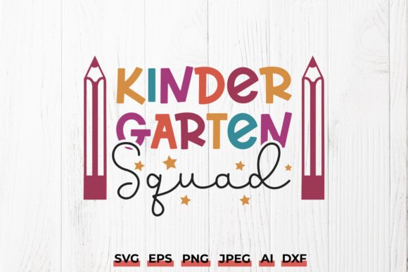 Kindergarten Squad SVG Colorful Design