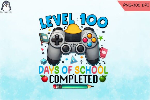 Level 100 Days of School PNG for Crafts and Graphics