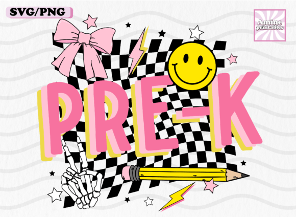 Pre K School Girl Retro Pencil Coquette: Graphics and Crafts