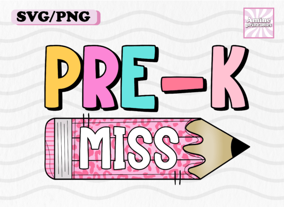 Pre K School Pink Pencil Leopard Teacher Graphics