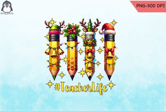 Teacher Christmas Sublimation Happy PNG