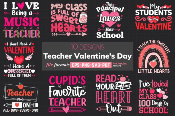 Teacher Heart Valentine’s Day T-Shirt Design Review