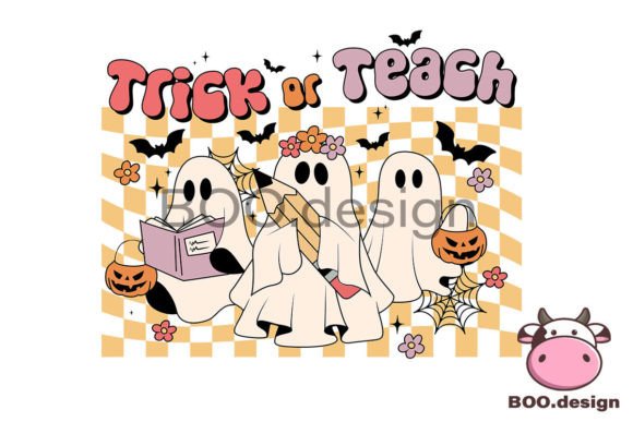 Trick or Teach Png, Teacher Halloween Png